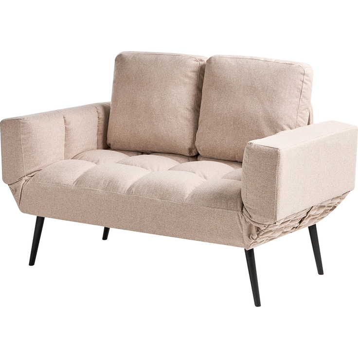 Schlafsofa 2-Sitzer BREKKE Stoff Beige – Bild 4