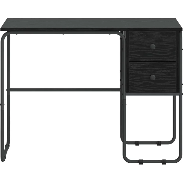 vidaXL Schreibtisch mit Stauraum Schwarz Eichen-Optik 100 x 50 x 75 cm 8008002 – Bild 4