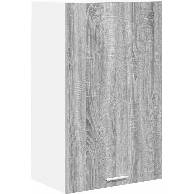 Küchen-Hängeschrank, Wandschrank Grau Sonoma und Weiß 50 x 31 x 80 cm Holzwerkstoff – Bild 2