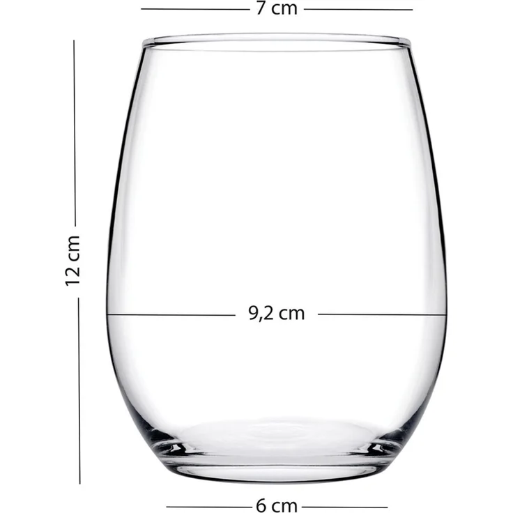Hermia Concept 'Astoria 570 - Transparent' Gläser-Set (4-teilig), Transparent, 7 x 7 x 12 cm, 570 ml – Bild 5