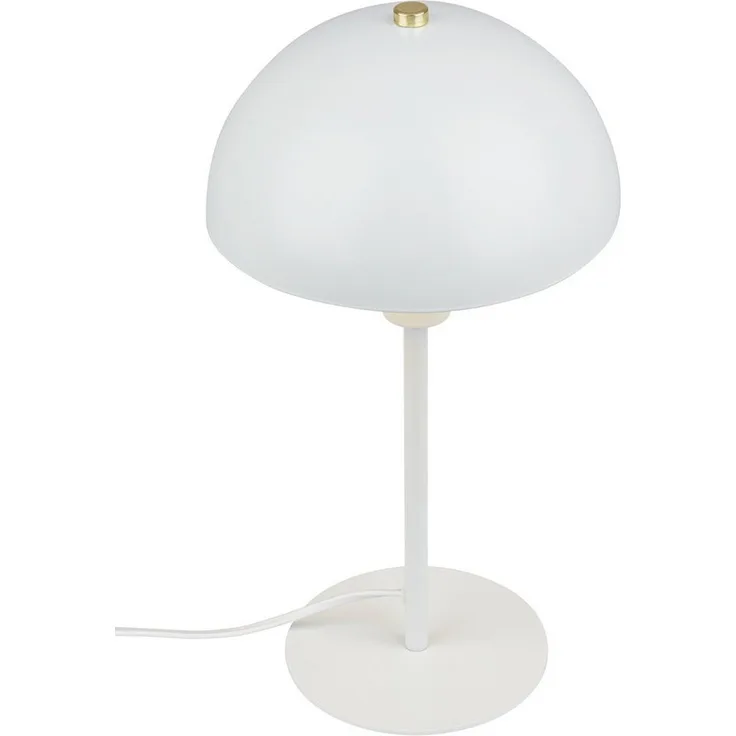 BRILONER - Nachttischlampe mit Kabelschalter, E14 Fassung, Tischlampe, Lampe, Schreibtischlampe, Tischleuchte, Bürolampe, Leselampe Bett, Leselicht, 18 x 35 cm (DxH), Weiß