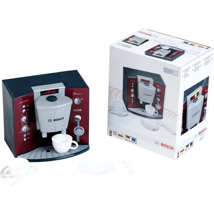 Theo Klein 9569 Bosch Kaffeemaschine mit Sound I Batteriebetriebene Espressomaschine mit realistischen Geräuschen I Maße: 14,5 x 19,5 x 17 cm I Spielzeug für Kinder ab 3 Jahren – Bild 3