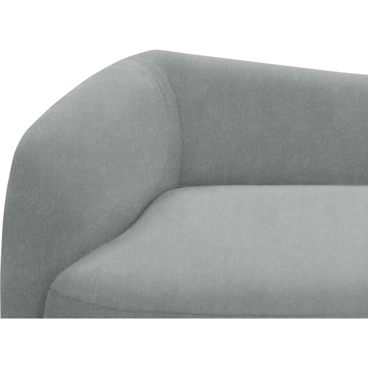 DOMO. collection Recamiere 700013, Liege mit Zierkissen, oval, Füße mit Filzgleitern, Chaiselongue, Sofa, Polstergarnitur, 183 x 105 x 75 (BxTxH), grau – Bild 9