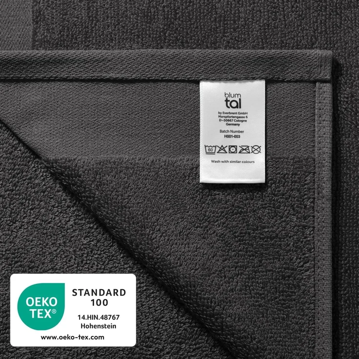 Blumtal Handtücher Premium Set, weich und saugstark in 50x100 cm, Frottee (4-St), in Premium Qualität 500 g/m²aus 100% Baumwolle – Bild 7