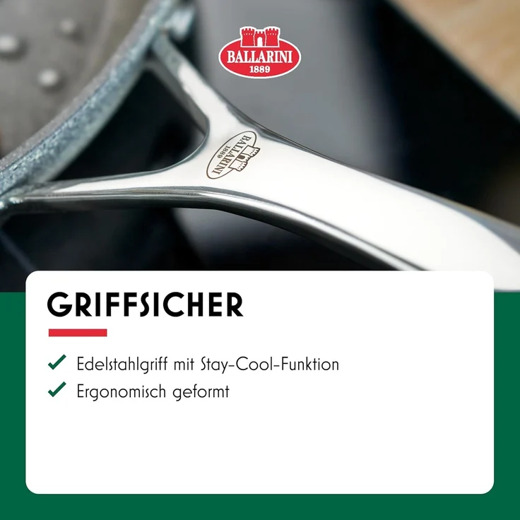 BALLARINI Salina Schmorpfanne 28cm mit Deckel – Bild 4