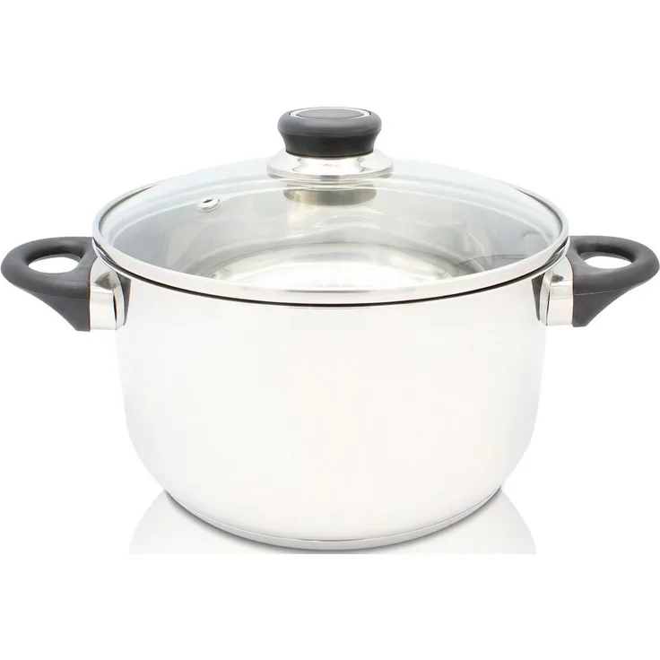 Fleischtopf 16cm DENVER Edelstahl, mit Glasdeckel