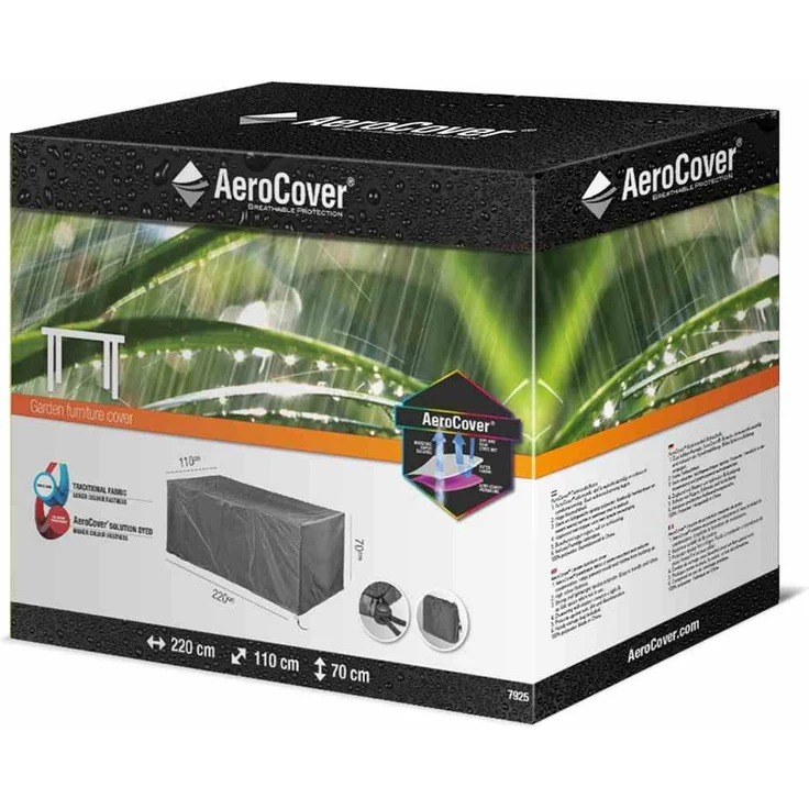 AeroCover Schutzhülle für Tische 220x110x70 cm Schutzhaube Gartentische Tischhülle – Bild 4