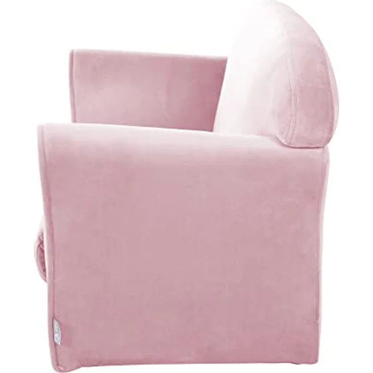 roba Kindersofa 'Lil Sofa' mit Armlehnen - Bequeme Kindercouch mit Samtstoff - Rosa – Bild 6