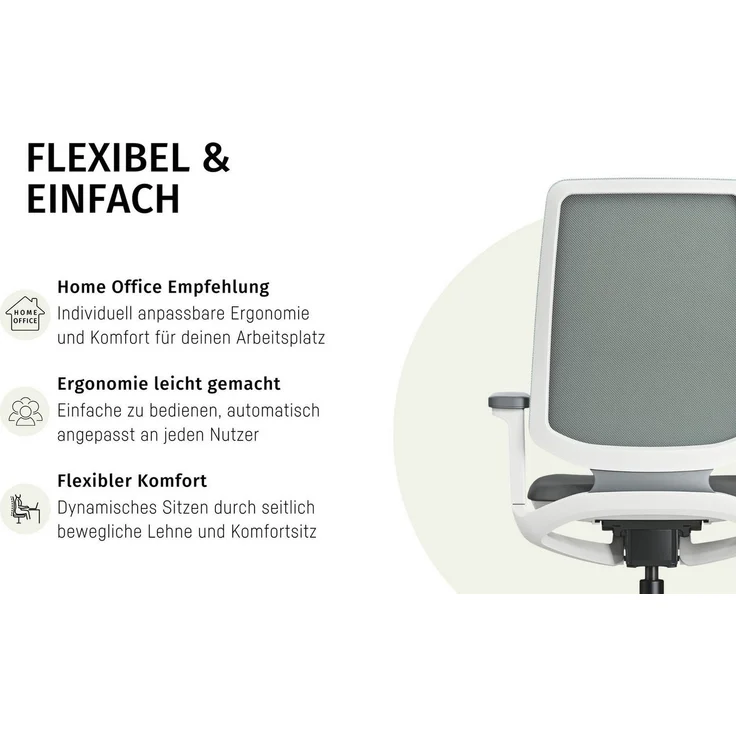 sedus Bürostuhl se:flex (Made in Germany, 5 Jahre Garantie), ergonomischer Bürostuhl mit Synchronmechanik – Bild 3