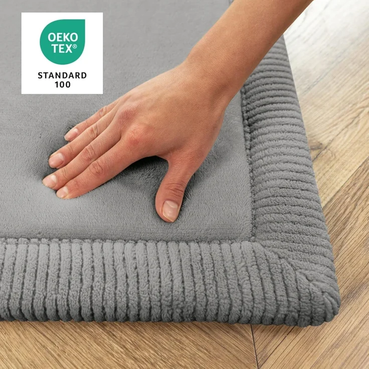 Wolkenweiche Spielmatte Baby 280 x 200 x 2,5 cm, Dunkelgrau– Teppich für Kinderzimmer mit hochwertigem Memory-Schaum Krabbelmatte Baby mit Rutschfester Unterseite Krabbeldecke, Kinderteppich, Tatami Matte – Bild 6