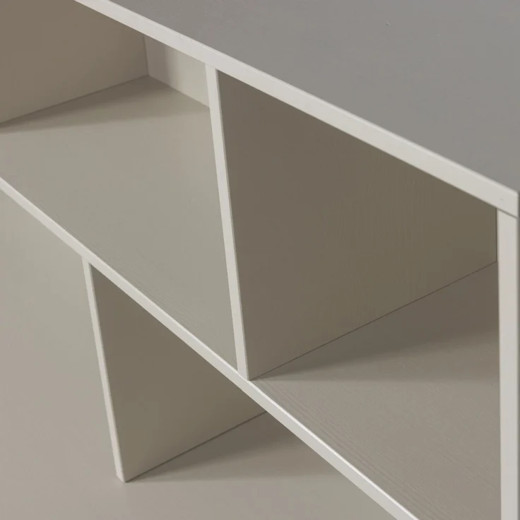 Aufsatzschrank New Gravure aus Kiefernholz, skandinavischer Stil, hellgrau Dust, 200 cm breit – Bild 4