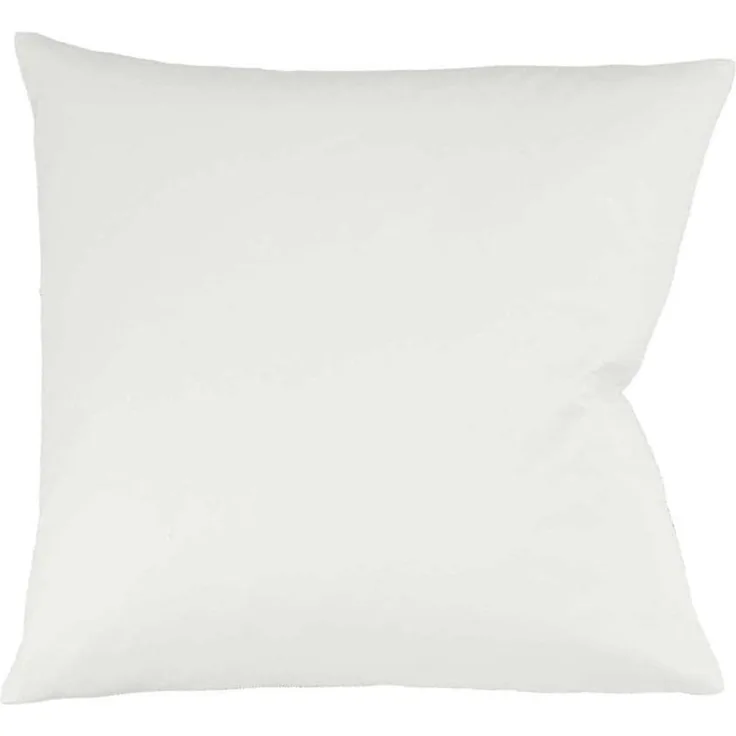 Fleuresse Mako-Satin Kissenbezug Bezug 80x80 cm uni mit RV 1109 naturweiß