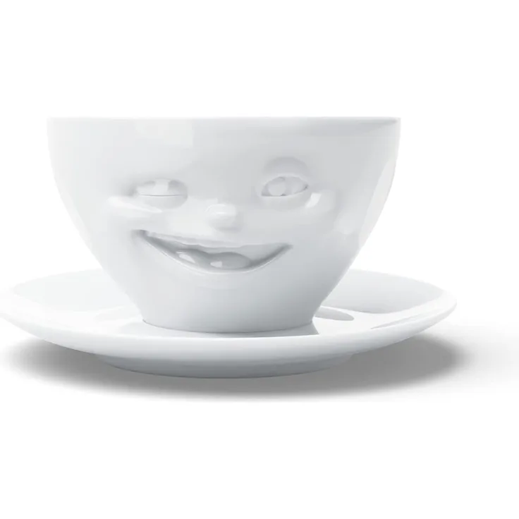 FIFTYEIGHT Kaffeetasse 200ml - Zwinkernd weiß