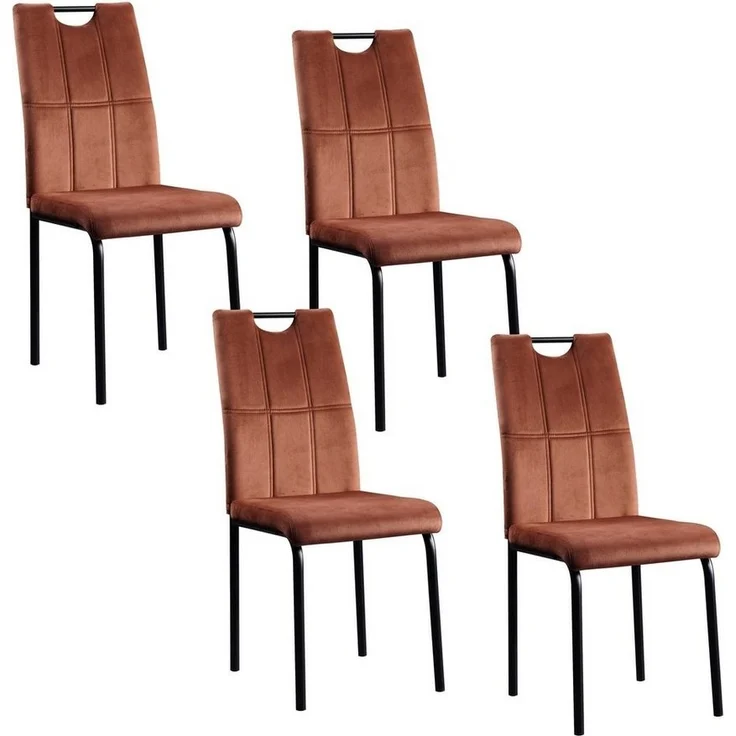 HTI-Living Esszimmerstuhl Stuhl Denton Velvet 4er-Set (Set, 4 St), Esszimmerstuhl Samt – Bild 3