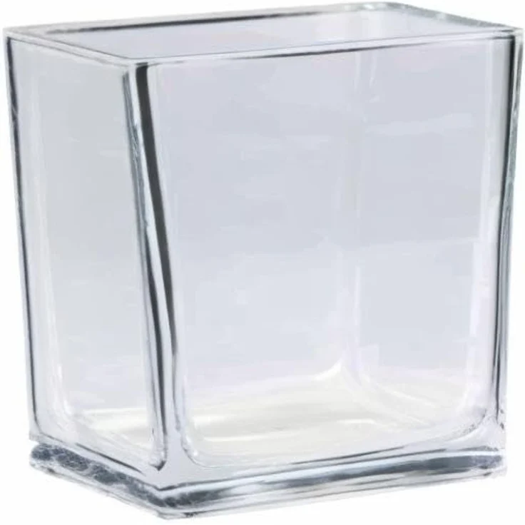 INNA-Glas Blumentopf Pflanztopf LEVI, Würfel - viereckig, klar, 12x12x12cm – Bild 3