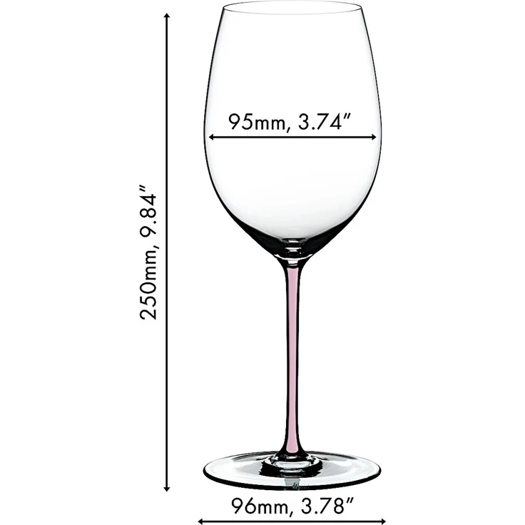 RIEDEL 4900/0P FATTO A MANO Cabernet / Merlot Weinglas - Stiel PINK – Bild 2