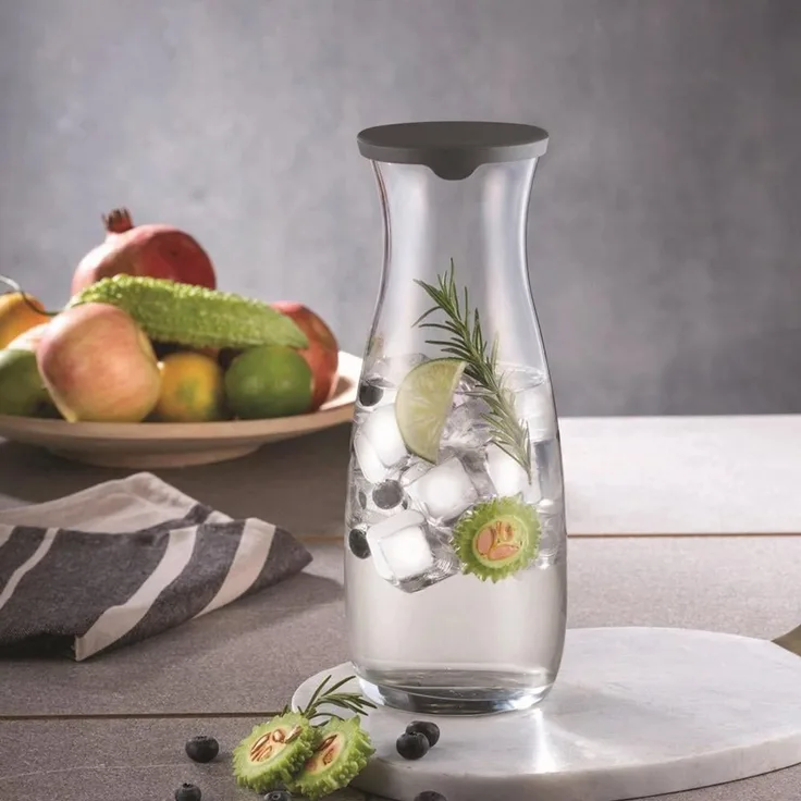 Hermia Concept 'PB-43813 G' Glasflasche, Transparent, 7,9 x 7,9 x 25 cm, 1000 ml