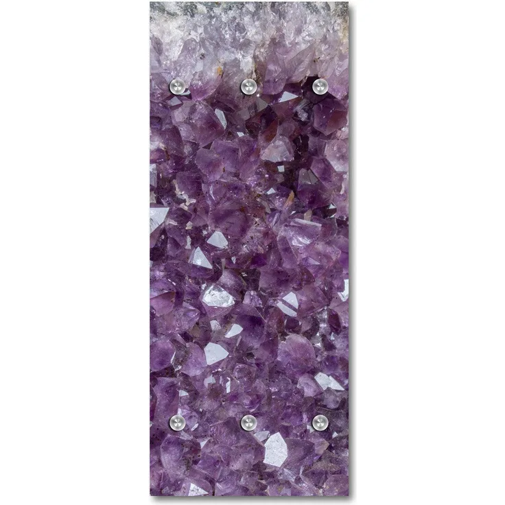 Queence Garderobe - "Tiyam" Druck auf hochwertigem Arcylglas inkl. Edelstahlhaken und Aufhängung, Format: 50x120cm