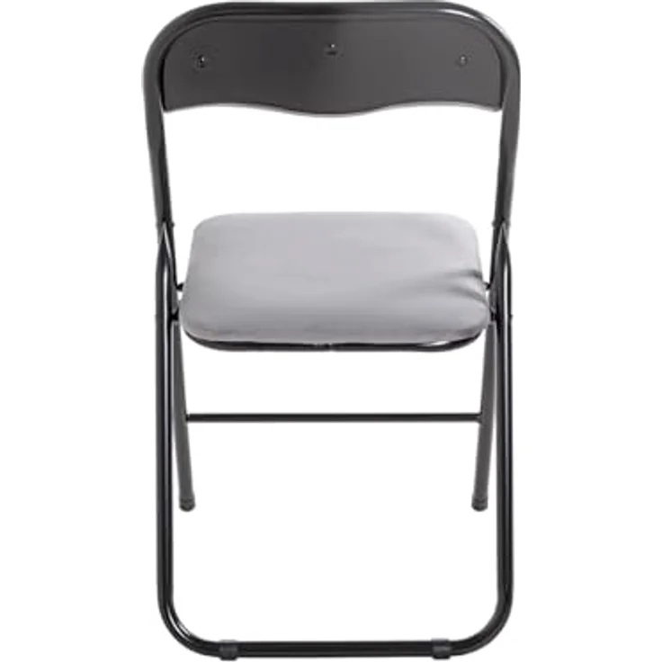 HAKU Möbel Klappstuhl 6er Set grau, schwarz, Metall, Samtgewebe - Maße: B 45 cm x H 81 cm x T 45 cm, Style: Modern – Bild 6