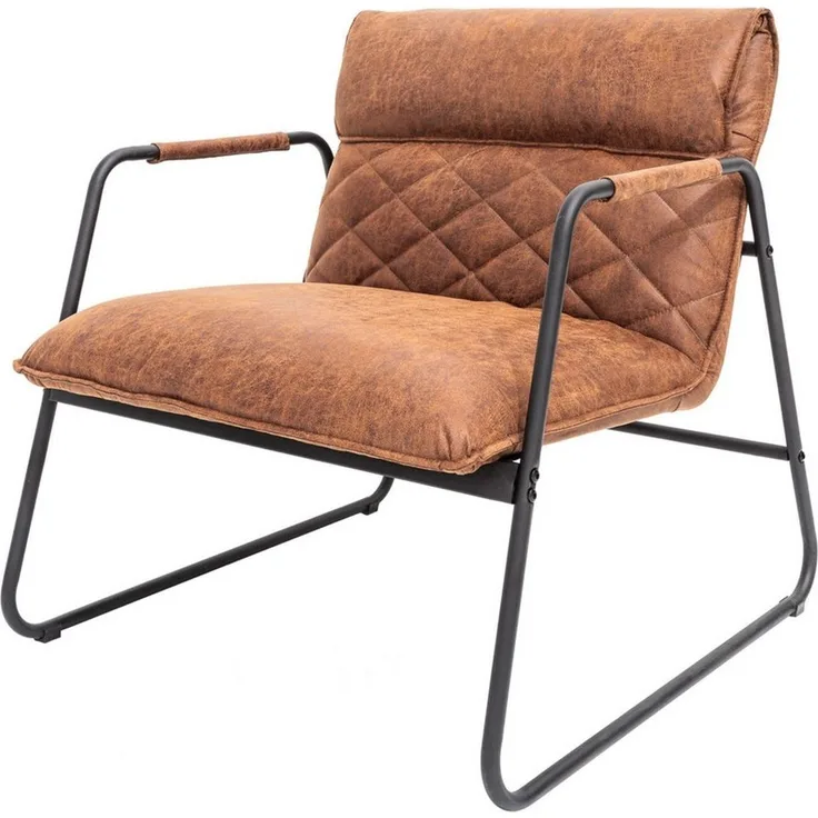 riess-ambiente Sessel MUSTANG LOUNGER antik hellbraun, Loungesessel · Wohnzimmer · Retro