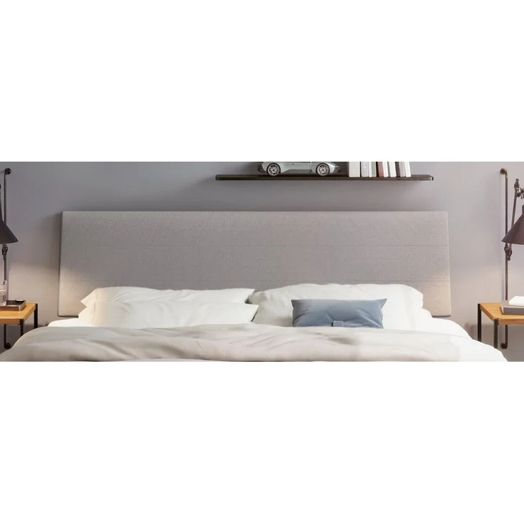Hasena Massivholzbett Ariana Wildeiche mit Metallkufen, Bezug Pace Light Grey 160x210 cm, Fußhöhe 20 cm – Trento – Bild 3