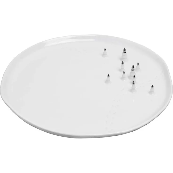 Räder Living Porzellangeschichten Teller Tannen Silber Ø 32 cm