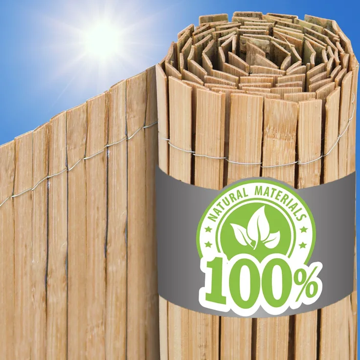 100x600 Bambus Sichtschutz Zaun Balkon Sonnenschutz Sichtschutzmatte Gartenzaun