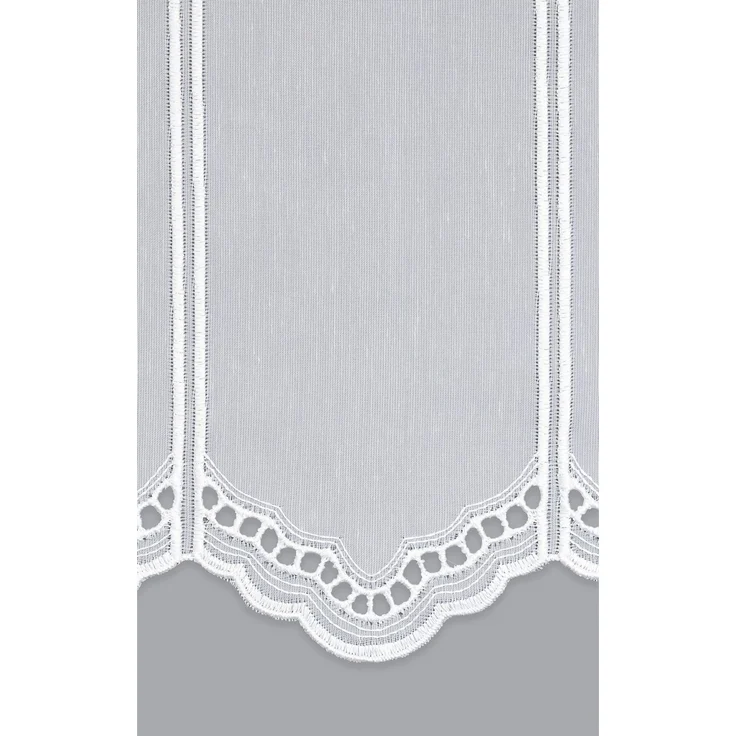 Scheibengardine von Lysel - Bogenmuster (Bx H) 54cm * 90cm reinweiß/Weiß – Bild 3