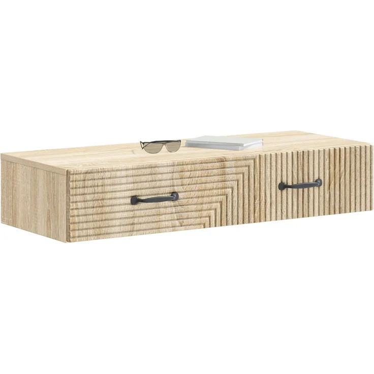 vidaXL Wandmontierter Beistelltisch Sonoma-Eiche 87,5 x 34,5 x 17 cm 898667 – Bild 3