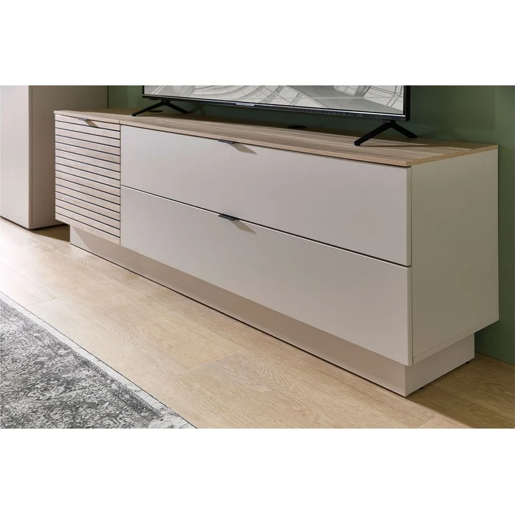 TV-Unterteil Inka / Ina, Holzwerkstoff, Beige, Holzfarben, 60 x 51 x 44 cm – Bild 5