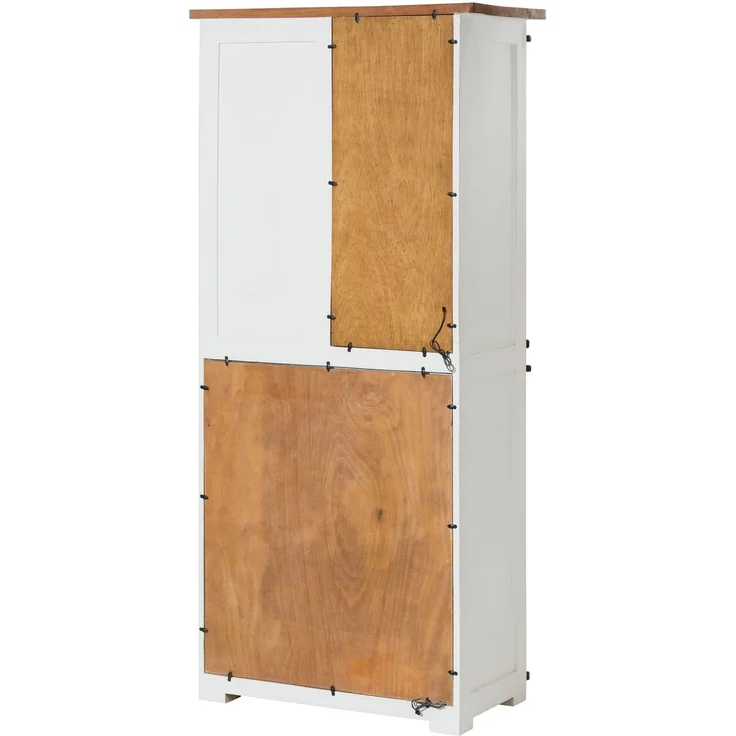 Schrank Mango / Altholz 80x45x175 weiß lackiert RAILWAY LUX #516 – Bild 9
