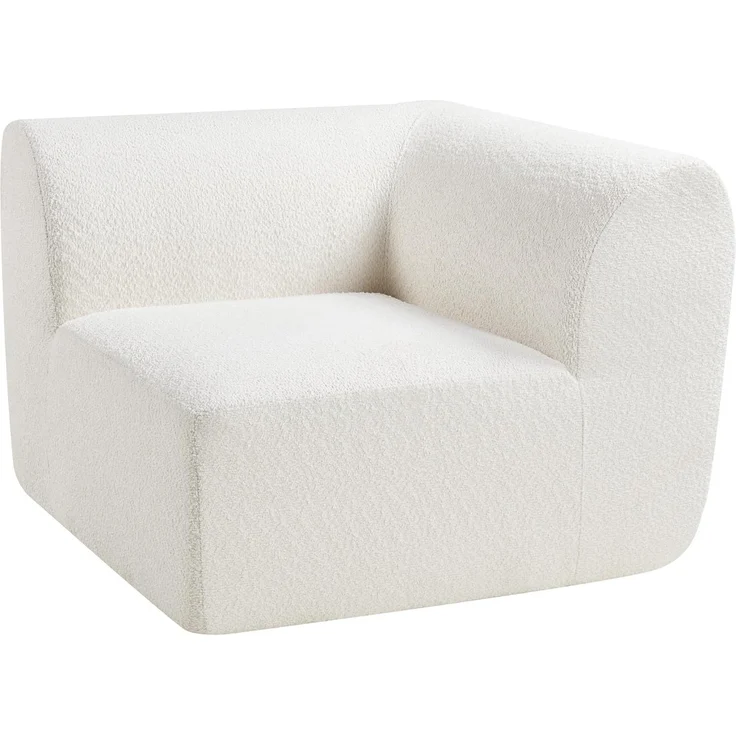 Sofa-Modul Hurvas Eckelement Bouclé Cremeweiß [en. casa] – Bild 4