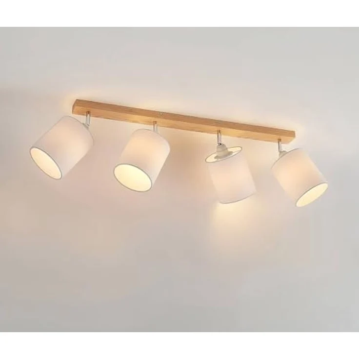 Lindby Deckenstrahler Imarin, Holz IP20, 4 x 15 W LED – Bild 5