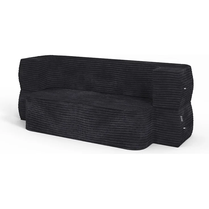 Sofa Lille Schwarz 190 cm mit Schlaffunktion Vitalispa – Bild 1