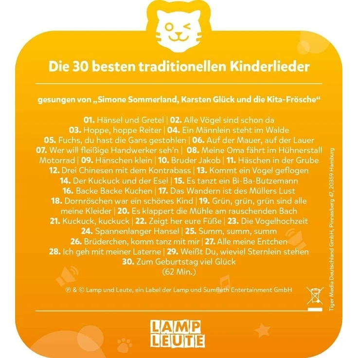 Tiger Media tigercard - Die 30 besten traditionellen Kinderlieder – Bild 12