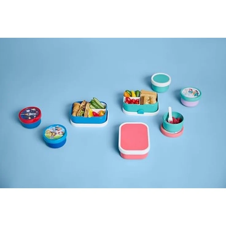 Mepal Brotdose Kinder - Bento Box Kinder - Brotdose Kinder mit Fächern & Gabel - Meal Prep Box mit Clip-Verschluss - BPA-frei & Spülmaschinenfest - 750 ml - Frozen Sisters Forever – Bild 6