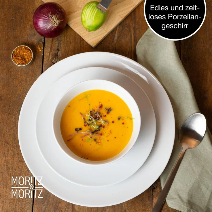 Moritz & Moritz BASIC 18tlg Geschirrset weiß – Bild 5