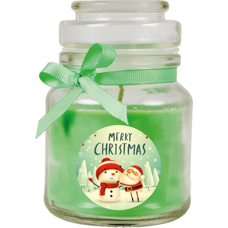 Duftkerze im Glas - Weihnachten Grün - Bonbon 120gr ( 30h ) – Bild 1