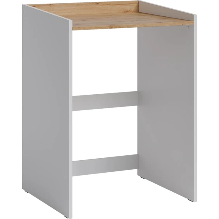Waschmaschinenschrank Viktor Weiß/Artisan-Eiche 67.8 x 94.6 cm mit erhöhtem Rand Vicco – Bild 1