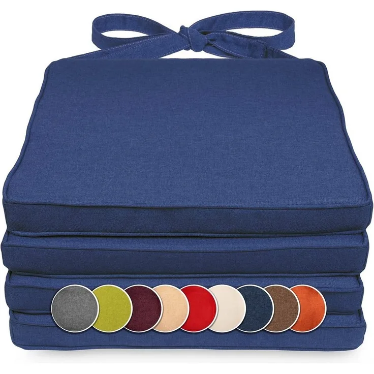 sunnypillow Stuhlkissen 4er Set Stuhlkissen 40 x 45 x 5cm