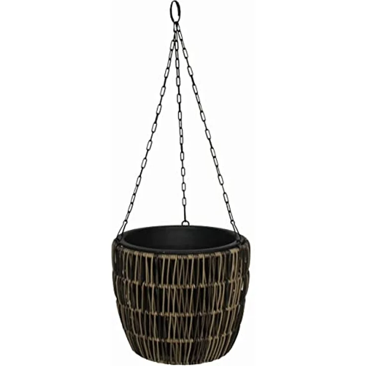 TrendLine Polyrattan Hängeampel Ø 25 x 22 cm mit Einsatz – Bild 2