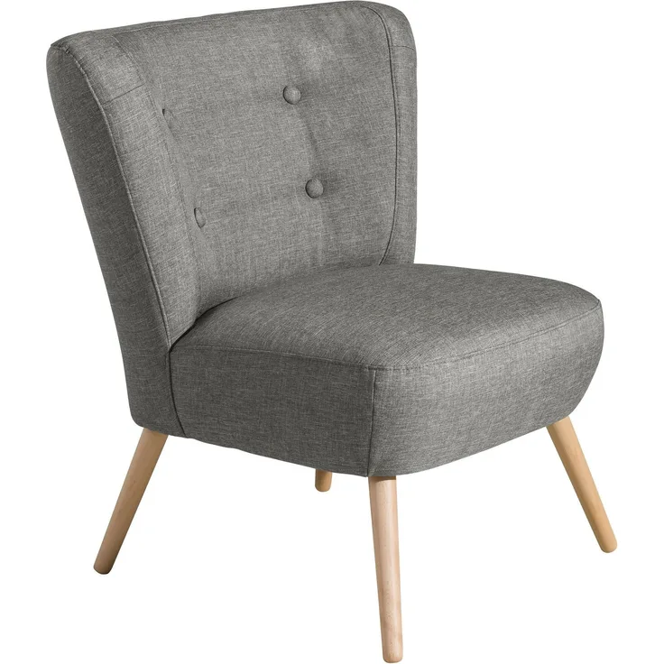 Sessel Kassi Bezug Flachgewebe Buche natur / hellgrau 22351