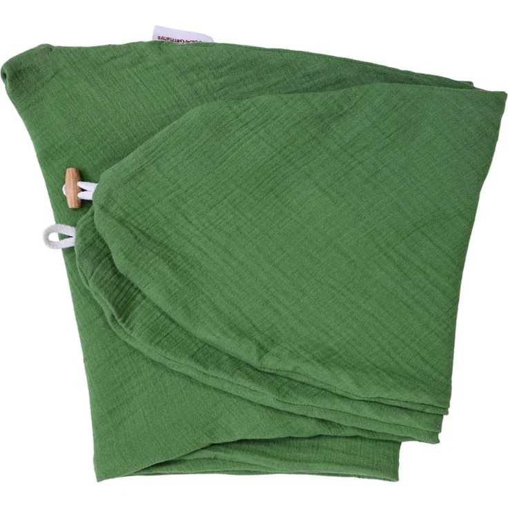 HOBEA-Germany Stillkissenbezug für Stillkissen 190cm Designs (Musselin Matcha grün)