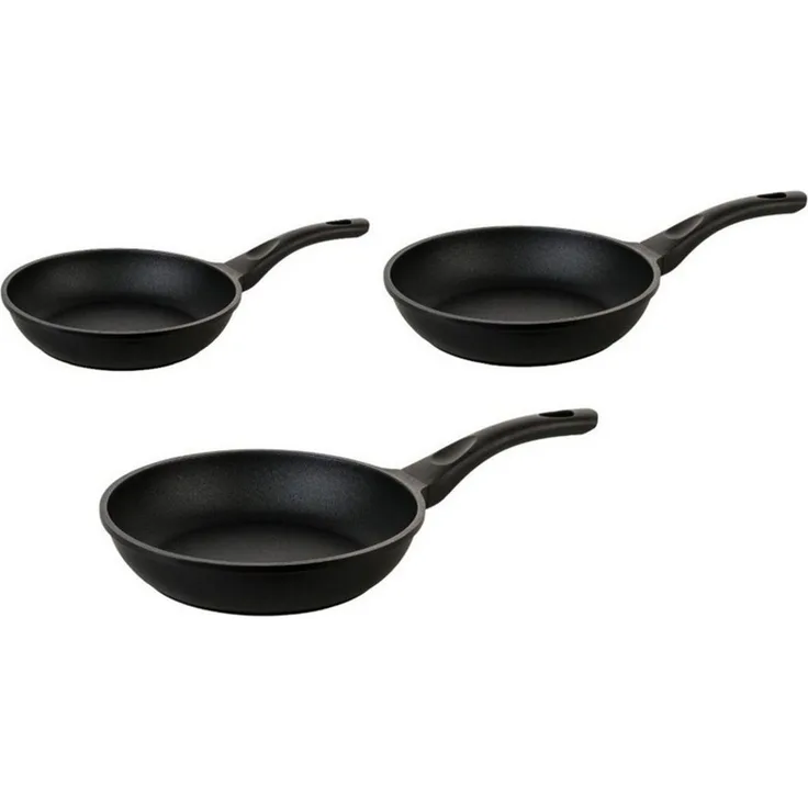 Mulex Pfannen-Set TOMALIN Premium 20 cm / 24 cm / 26 cm, Aluguß (Premium Qualität, 3-tlg, Tomalinbeschichtung), induktionsgeeignet