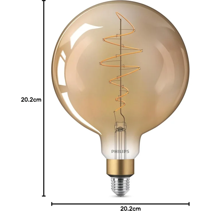 Philips LED-Lampe Classic Giant G200 7W/818 (40W) Gold Dimmable E27 – Bild 5
