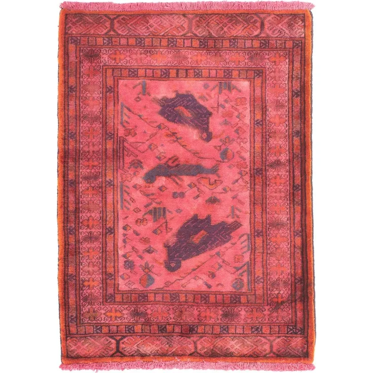 Orientteppich 86x63 cm - hellrot