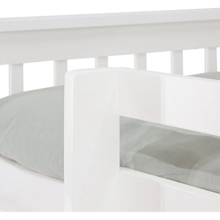 Kinderbett 90x200 mit Stauraum Etagenbett Holzbett Weiß Jugendbett Doppelstockbett Rausfallschutz Stockbett Umbaubar – Bild 6
