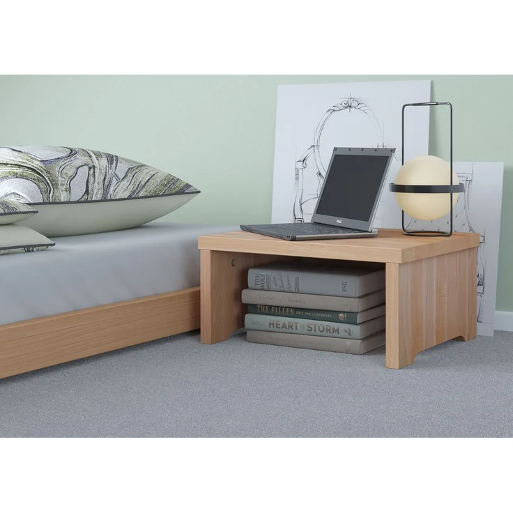 Nachtkästchen niedriger Nachttisch ohne Schublade Buche massiv lackiert 90.20-K16 – Bild 2