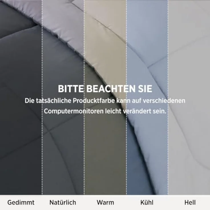 BEDSURE Bettdecke Ohne Bezug 135x200-2er Set Bettdecken mit Bezug | Bettdecke 135x200 für Allergiker Waschbare 4 Jahreszeiten Bettdecken Oeko-TEX Ganzjahresdecke Warm & Gemütlich, Grau/Hellgrau – Bild 10