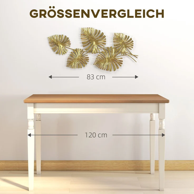 HOMCOM Wanddeko, Metall, Gold, 83L x 2,5B x 39H cm – Bild 7